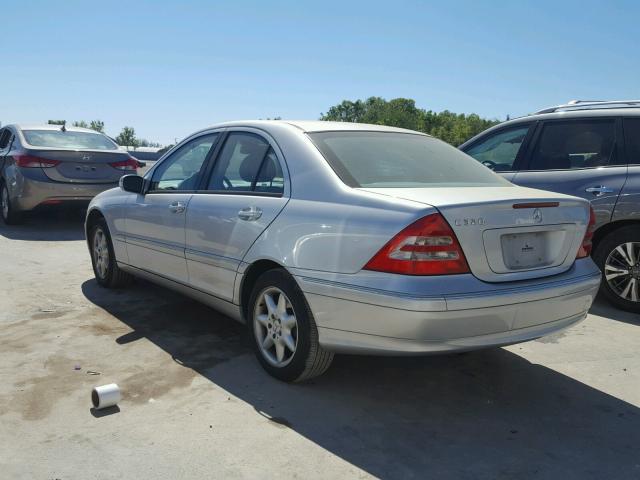 WDBRF64J73F380059 - 2003 MERCEDES-BENZ C 320 SILVER photo 3