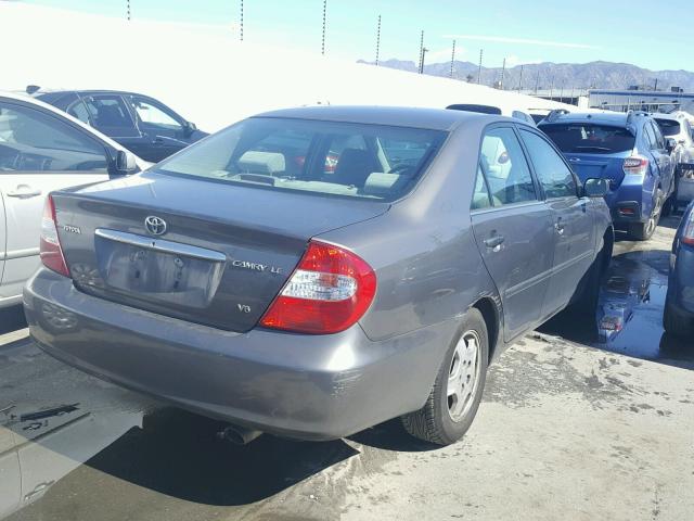 4T1BF30K63U556204 - 2003 TOYOTA CAMRY LE GRAY photo 4