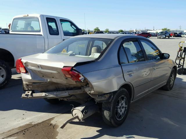 2HGES16562H541613 - 2002 HONDA CIVIC LX TAN photo 4