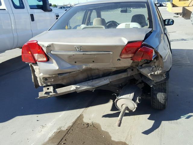 2HGES16562H541613 - 2002 HONDA CIVIC LX TAN photo 9