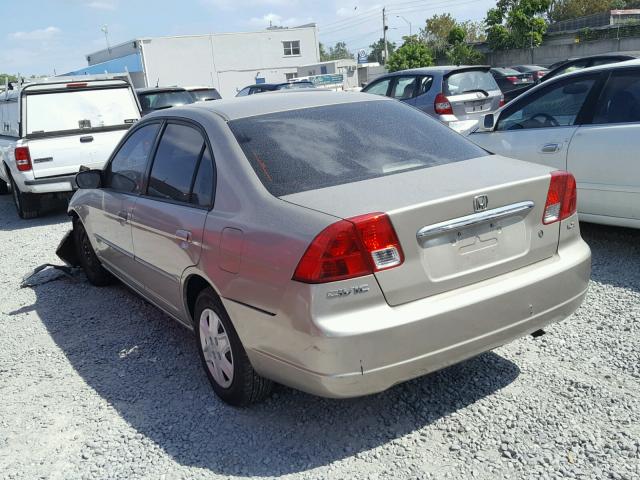 2HGES16513H568218 - 2003 HONDA CIVIC LX GOLD photo 3