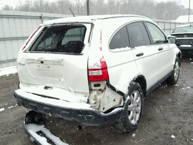 JHLRE48518C011909 - 2008 HONDA CR-V EX WHITE photo 4