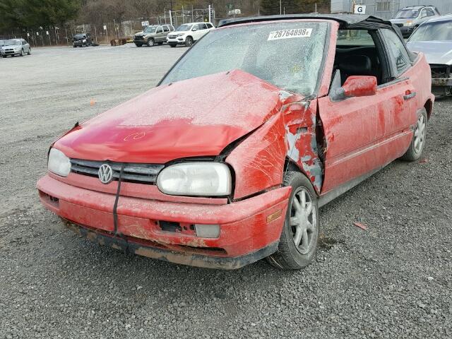 WVWBC81E2SK007077 - 1995 VOLKSWAGEN CABRIO RED photo 2