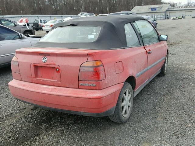 WVWBC81E2SK007077 - 1995 VOLKSWAGEN CABRIO RED photo 4