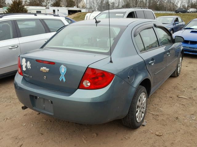 1G1AS58H297280782 - 2009 CHEVROLET COBALT LS BLUE photo 4