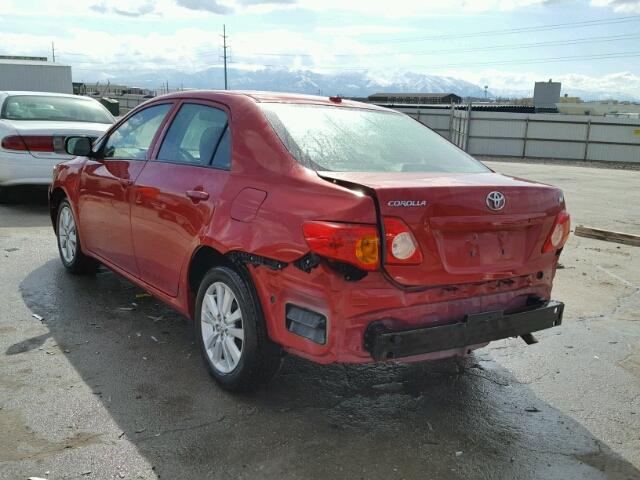 2T1BU4EE1AC388002 - 2010 TOYOTA COROLLA BA RED photo 3