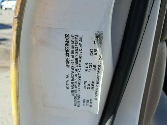 2G4WB52K431268490 - 2003 BUICK REGAL LS 白色 照片 10