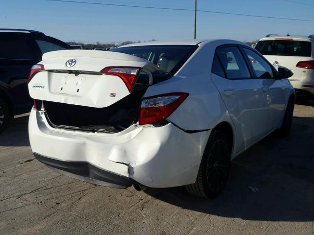 2T1BURHE3FC439130 - 2015 TOYOTA COROLLA L WHITE photo 4