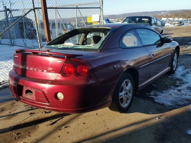 4B3AG42GX4E102741 - 2004 DODGE STRATUS SX MAROON photo 4