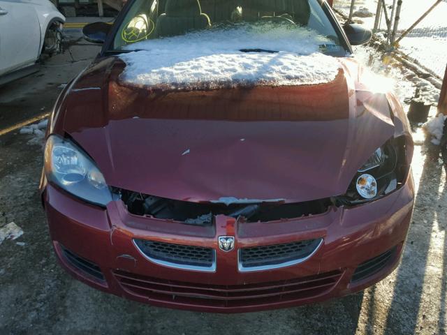 4B3AG42GX4E102741 - 2004 DODGE STRATUS SX MAROON photo 7