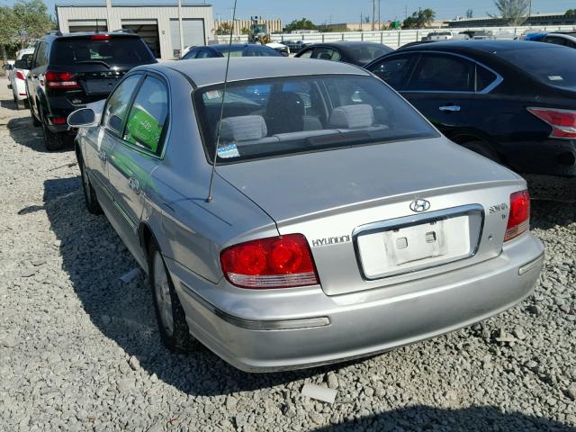 KMHWF35H24A039709 - 2004 HYUNDAI SONATA GLS SILVER photo 3