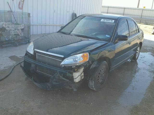 1HGES16542L055384 - 2002 HONDA CIVIC LX GREEN photo 2