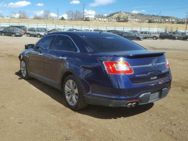 1FAHP2JW0BG185244 - 2011 FORD TAURUS LIM BLUE photo 3