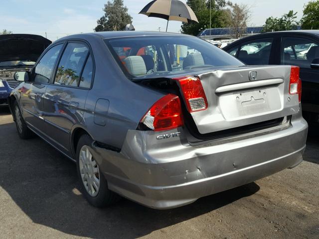 2HGES16504H565313 - 2004 HONDA CIVIC GRAY photo 3