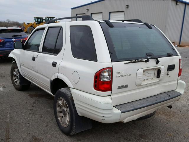 4S2CK58W744308170 - 2004 ISUZU RODEO S WHITE photo 3