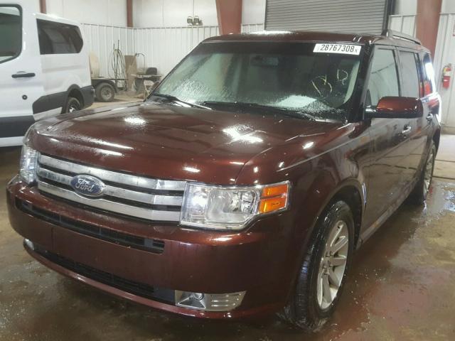 2FMGK5CC2ABA14425 - 2010 FORD FLEX SEL BURGUNDY photo 2