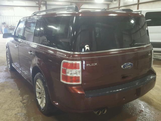 2FMGK5CC2ABA14425 - 2010 FORD FLEX SEL ბურგუნდია ფოტო 3