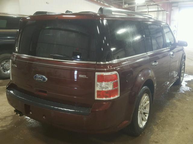 2FMGK5CC2ABA14425 - 2010 FORD FLEX SEL ბურგუნდია ფოტო 4