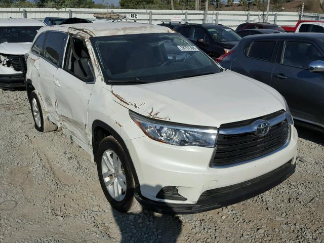 5TDZARFH6FS015467 - 2015 TOYOTA HIGHLANDER WHITE photo 1