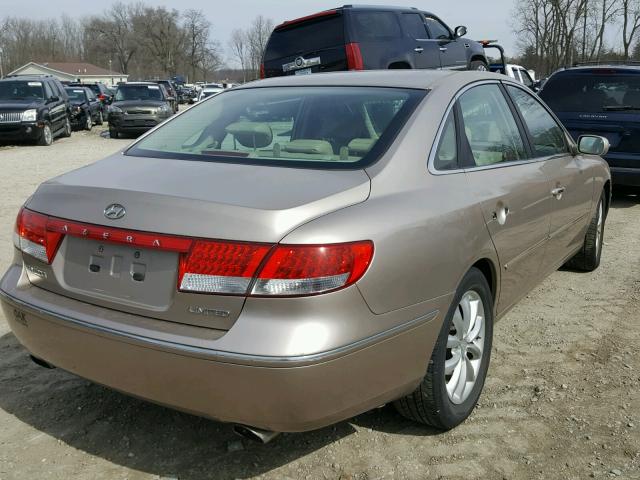 KMHFC46F16A105035 - 2006 HYUNDAI AZERA SE TAN photo 4