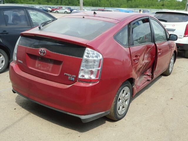 JTDKB20UX93476379 - 2009 TOYOTA PRIUS RED photo 4