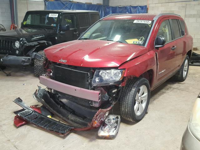 1C4NJDBB2ED800520 - 2014 JEEP COMPASS SP RED photo 2