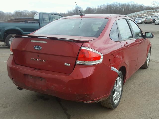 1FAHP36N69W248353 - 2009 FORD FOCUS SES BURGUNDY photo 4