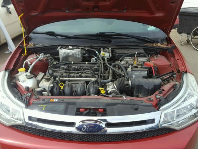 1FAHP36N69W248353 - 2009 FORD FOCUS SES BURGUNDY photo 7