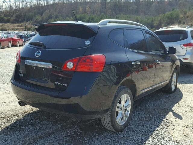 JN8AS5MV3DW654855 - 2013 NISSAN ROGUE S BLACK photo 4