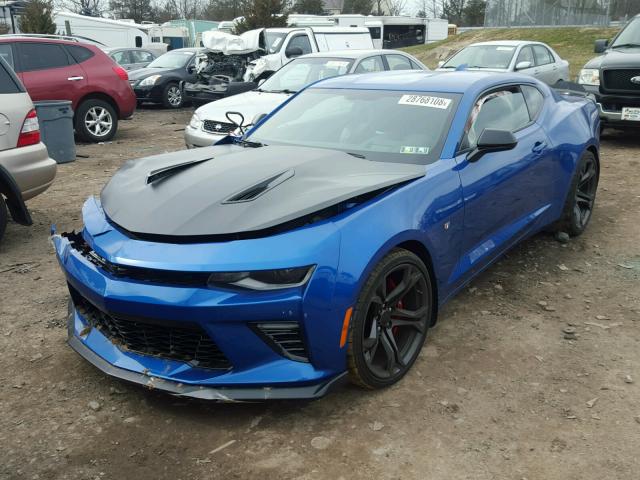 1G1FE1R7XH0191884 - 2017 CHEVROLET CAMARO SS Azul foto 2