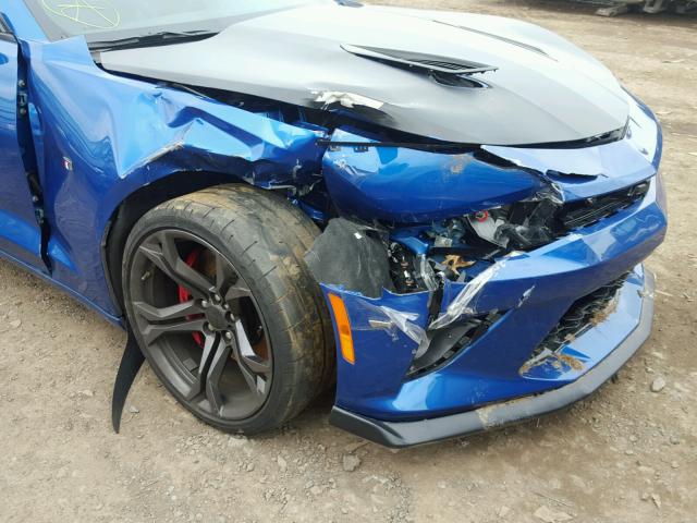 1G1FE1R7XH0191884 - 2017 CHEVROLET CAMARO SS BLUE photo 9