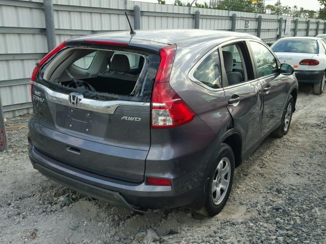 2HKRM4H34GH609753 - 2016 HONDA CR-V LX GRAY photo 4