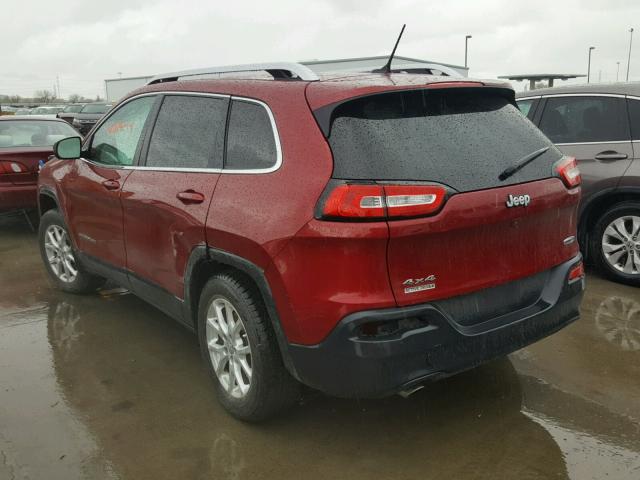 1C4PJMCB0EW126251 - 2014 JEEP CHEROKEE L BURGUNDY photo 3