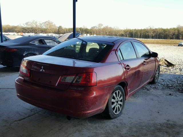 4A32B2FF1BE018567 - 2011 MITSUBISHI GALANT FE BURGUNDY photo 4