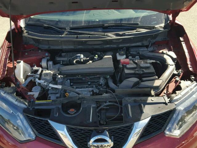 5N1AT2MV3FC884516 - 2015 NISSAN ROGUE S RED photo 7