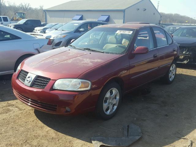 3N1CB51D74L852606 - 2004 NISSAN SENTRA 1.8 RED photo 2