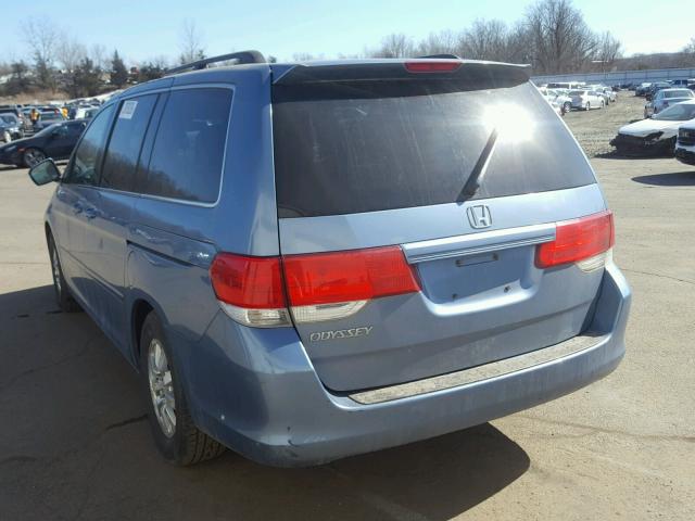 5FNRL38489B058489 - 2009 HONDA ODYSSEY EX BLUE photo 3