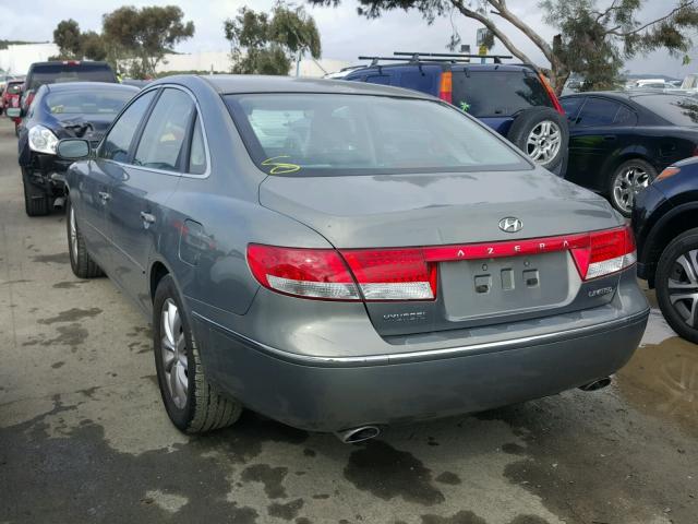 KMHFC46F46A100542 - 2006 HYUNDAI AZERA SE GRAY photo 3