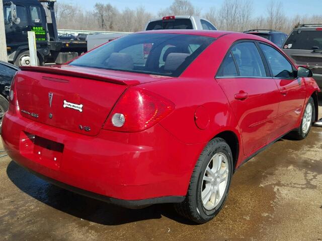 1G2ZG558964248378 - 2006 PONTIAC G6 SE1 RED photo 4