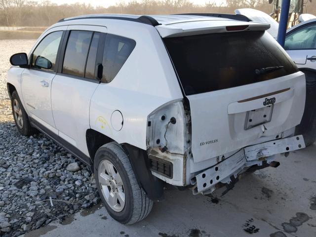 1C4NJCBA3ED573436 - 2014 JEEP COMPASS SP WHITE photo 3