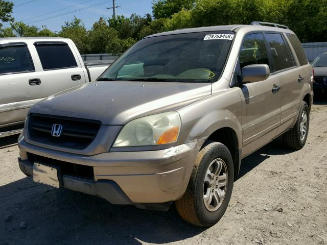 2HKYF18614H562160 - 2004 HONDA PILOT EXL GOLD photo 2