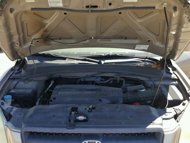 2HKYF18614H562160 - 2004 HONDA PILOT EXL GOLD photo 7