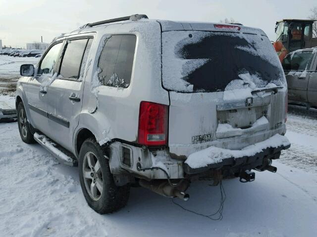 5FNYF48229B501551 - 2009 HONDA PILOT LX SILVER photo 3