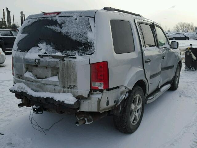 5FNYF48229B501551 - 2009 HONDA PILOT LX SILVER photo 4