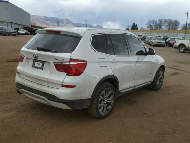 5UXWX7C58F0K32729 - 2015 BMW X3 XDRIVE3 WHITE photo 4