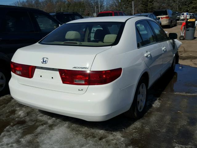 1HGCM56495A008464 - 2005 HONDA ACCORD LX WHITE photo 4