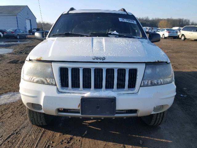 1J4GW48S14C142124 - 2004 JEEP GRAND CHER WHITE photo 9