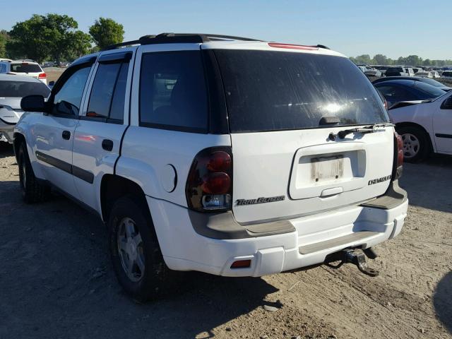 1GNDS13S842161230 - 2004 CHEVROLET TRAILBLAZE WHITE photo 3