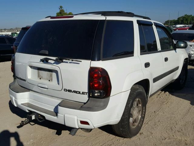 1GNDS13S842161230 - 2004 CHEVROLET TRAILBLAZE WHITE photo 4