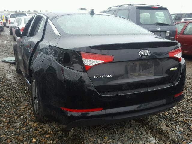 KNAGM4ADXC5035743 - 2012 KIA OPTIMA HYB BLACK photo 3